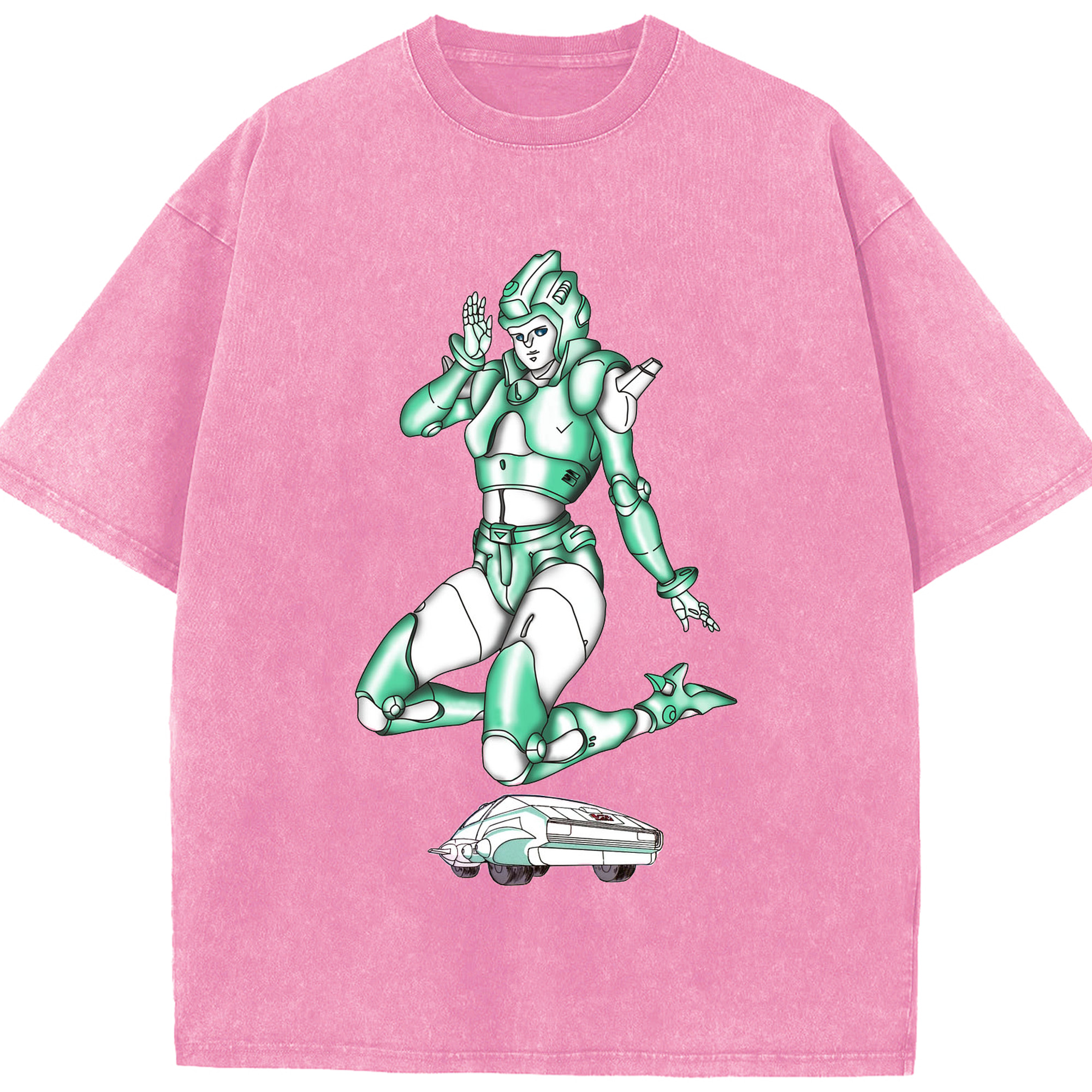 （画像用）  綿100% ヴィンテージ風 半袖Tシャツ（フロントプリント）